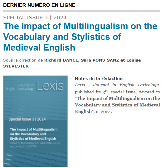Lexis, special issue 3 | 2024