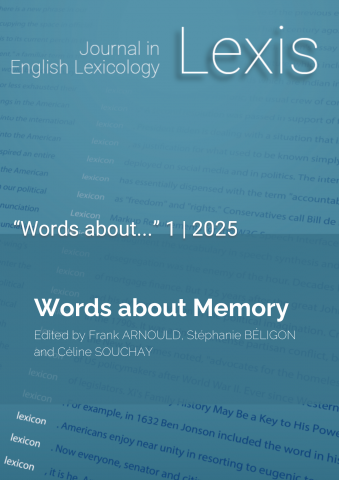 Revue LEXIS "Words about" 1 - couverture