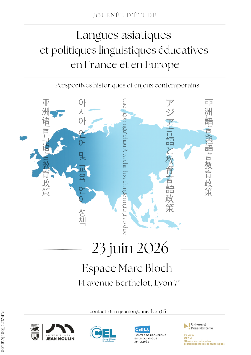 JE Langues asiatiques - affiche