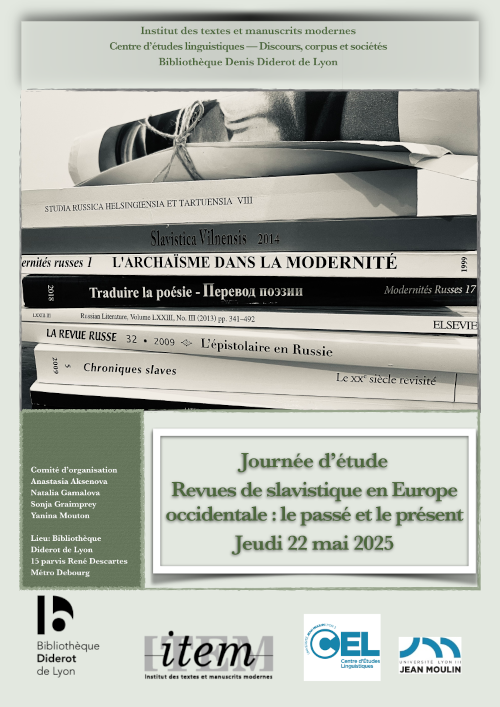 Affiche de la journée d'étude "Revues de slavistique..." du 22 mai 2025